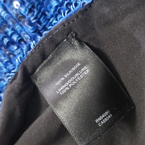 Robert Rodriguez blue beaded cape size 2 - Picture 3 of 4